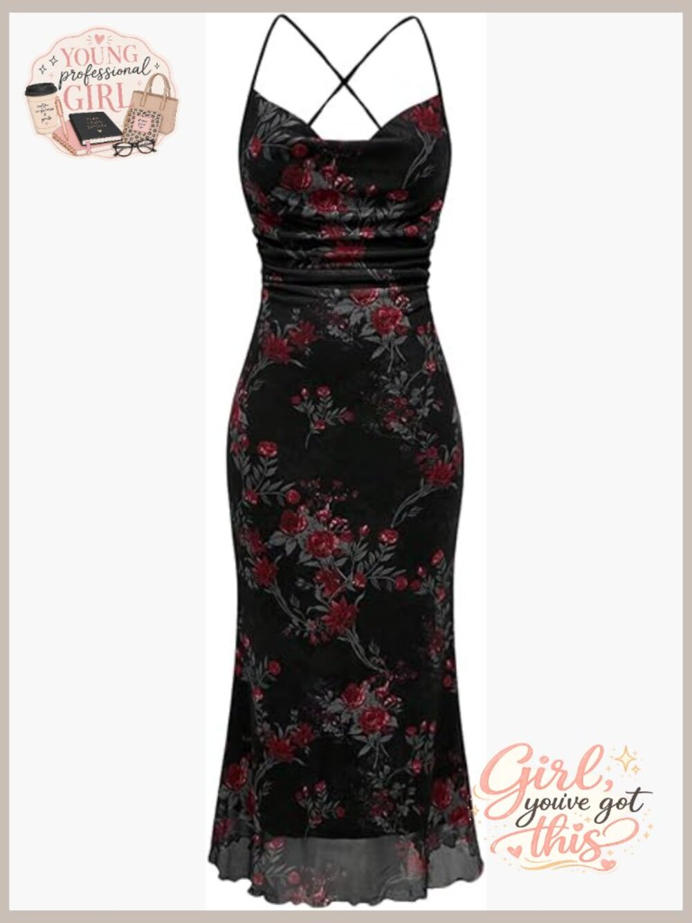 Bodycon Cami Maxi Dress Cowl Neck Sleeveless Crisscross Back Wedding Guest - Picture 1 of 4